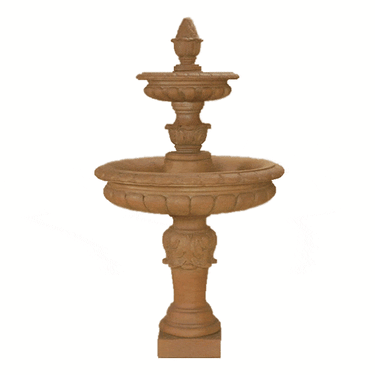 Acanto Two Tier Outdoor Cast Stone Garden Fountain Fountain Tuscan